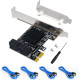 Плата розширення Ubit PCI-E на 4 порти USB 3.0 для ПК