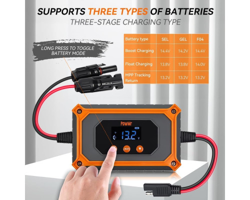 Контролер заряду сонячних батарей PowMr 15A 12V/24V MPPT