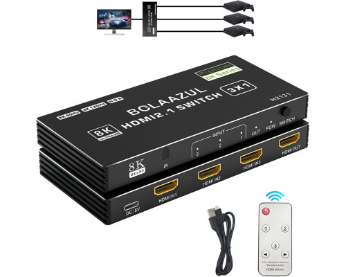 Комутатор HDMI 2.0 4K 144 Гц з пультом дистанційного керування
