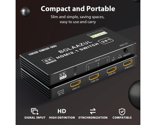 Комутатор HDMI 2.0 4K 144 Гц з пультом дистанційного керування