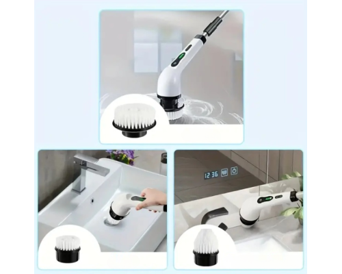 Акумуляторна щітка-швабра Cleaning Brush 9в1 з універсальними насадками