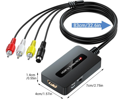 Конвертер HDMI у S Video RCA 1080P Generic