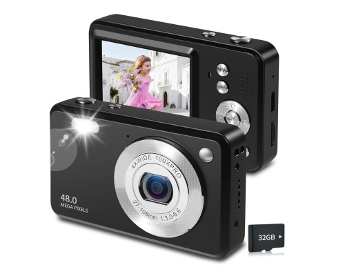 Цифровий фотоапарат 1080p 48MP Fceoul