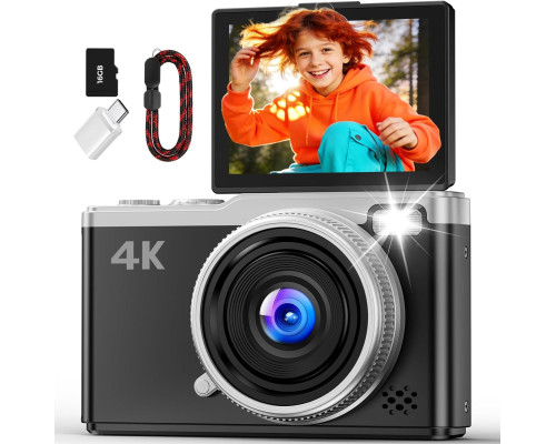 Цифрова фотокамера Maxmango 64MP 4K із поворотним на 180° екраном