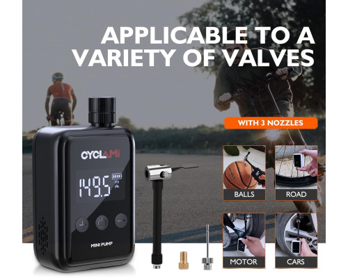 Електричний велосипедний насос 150 PSI CYCLAMI