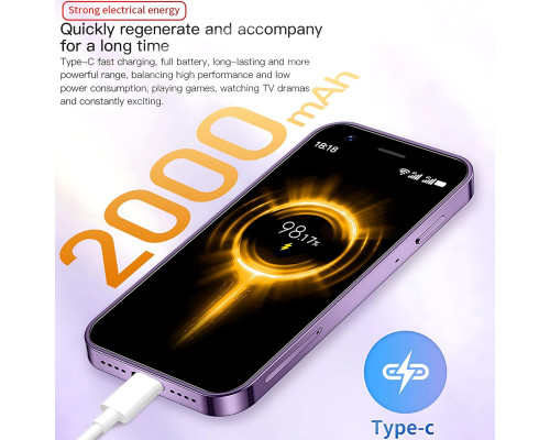 Міні-смартфон 4G Hipipooo з акумулятором 2000 мАч та двома SIM-картами