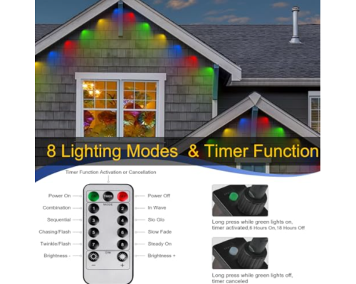 Вулична гірлянда Tacobey Christmas Eaves Lights 15 м