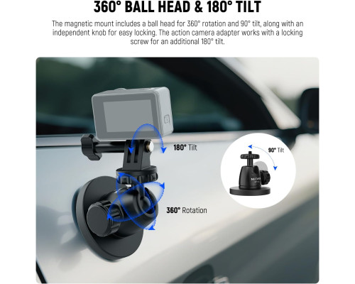 Магнітне кріплення для екшн-камер NEEWER Basics сумісне з GoPro Insta360