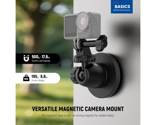 Магнітне кріплення для екшн-камер NEEWER Basics сумісне з GoPro Insta360