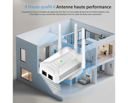 Ретранслятор Wi-Fi з 4 антенами та 2 LAN портами