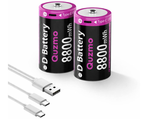 Акумуляторні батарейки 8800mWh з USB-C зарядкою (комплект 2 шт)