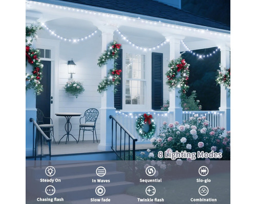 Гірлянда LED на батарейках 40 м з пультом та таймером (4 шт)