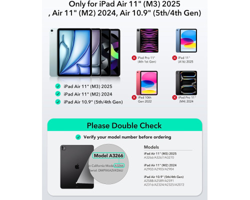 Чохол для iPad Air 11 дюймів з клавіатурою M4/M3/M2