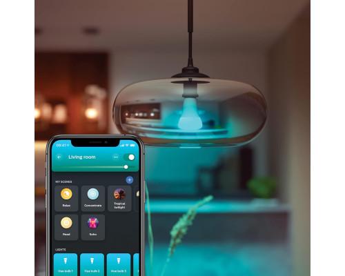 Розумна LED лампа Philips Hue E27 600 лм з голосовим керуванням