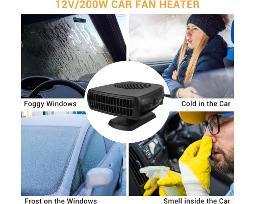 Автомобільний обігрівач 200W у прикурювач з функцією обдуву