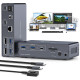 Док-станція USB-C з KVM-перемикачем для 2 ПК та 2 моніторів