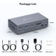 Док-станція USB-C з KVM-перемикачем для 2 ПК та 2 моніторів