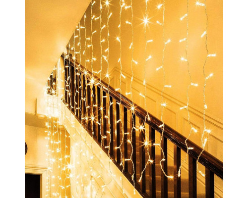 Світлодіодна гірлянда-штора 10 м, 400 LED, теплий білий для дому