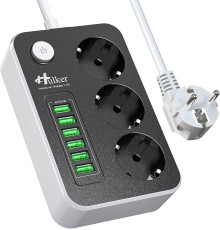 Багатофункціональний подовжувач Hulker 3M з USB-портами