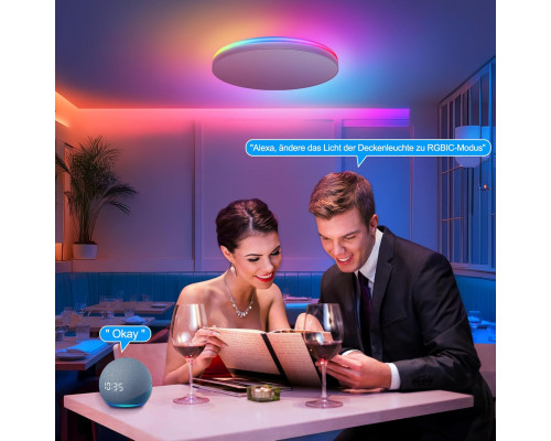 Світильник стельовий LED з регулюванням яскравості RGB