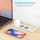 Вбудований подовжувач настільний на 3 гнізда з USB-A та USB-C