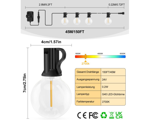 Гірлянда вулична LED Vanranger 45 м