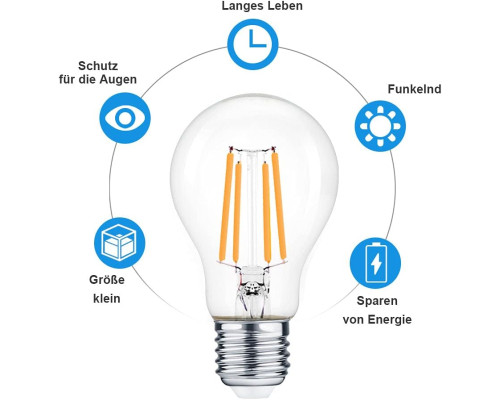 LED лампи EXTRASTAR  8 Вт тепле світло 2700K 950 лм (5 шт)