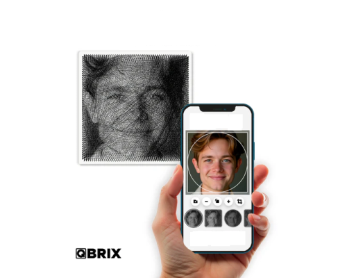Набір для створення картини нитками по фото QBRIX