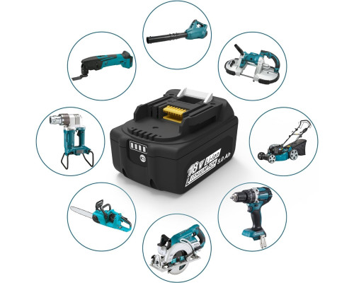 Комплект з 2 акумуляторів 5000 мАг Yookoto для Makita 18 В