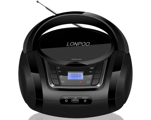 Портативний CD-плеєр LONPOO з FM-радіо