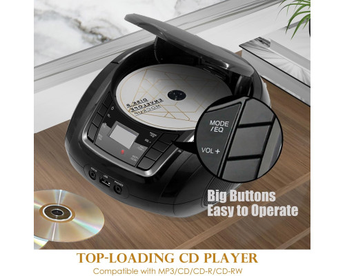 Портативний CD-плеєр LONPOO з FM-радіо