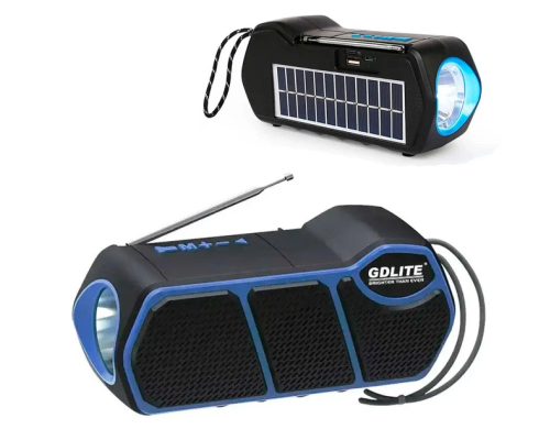Радіоприймач 3-в-1 GD-LITE-11 з Bluetooth LED ліхтарем FM/SW/AM радіо MP3 TF та USB зарядкою
