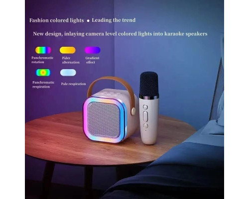 Портативна Bluetooth-колонка для караоке K12 з двома бездротовими мікрофонами