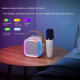Портативна Bluetooth-колонка для караоке K12 з двома бездротовими мікрофонами
