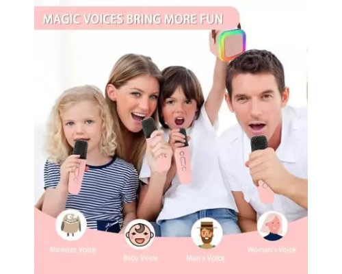 Портативна Bluetooth-колонка для караоке K12 з двома бездротовими мікрофонами