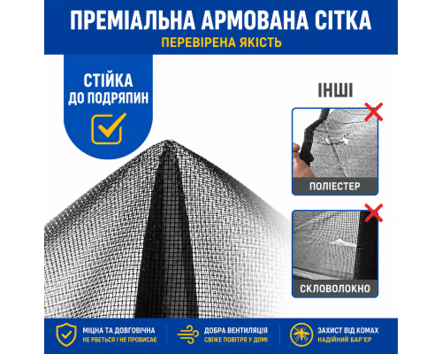 Магнітна москітна сітка на двері 85 x 220 см
