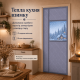 Утеплена магнітна термоштора на двері з оглядовим вікном (розмір 80 x 200 см)